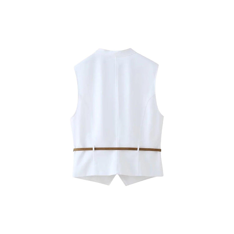 Livia Belt Sleeveless Top -