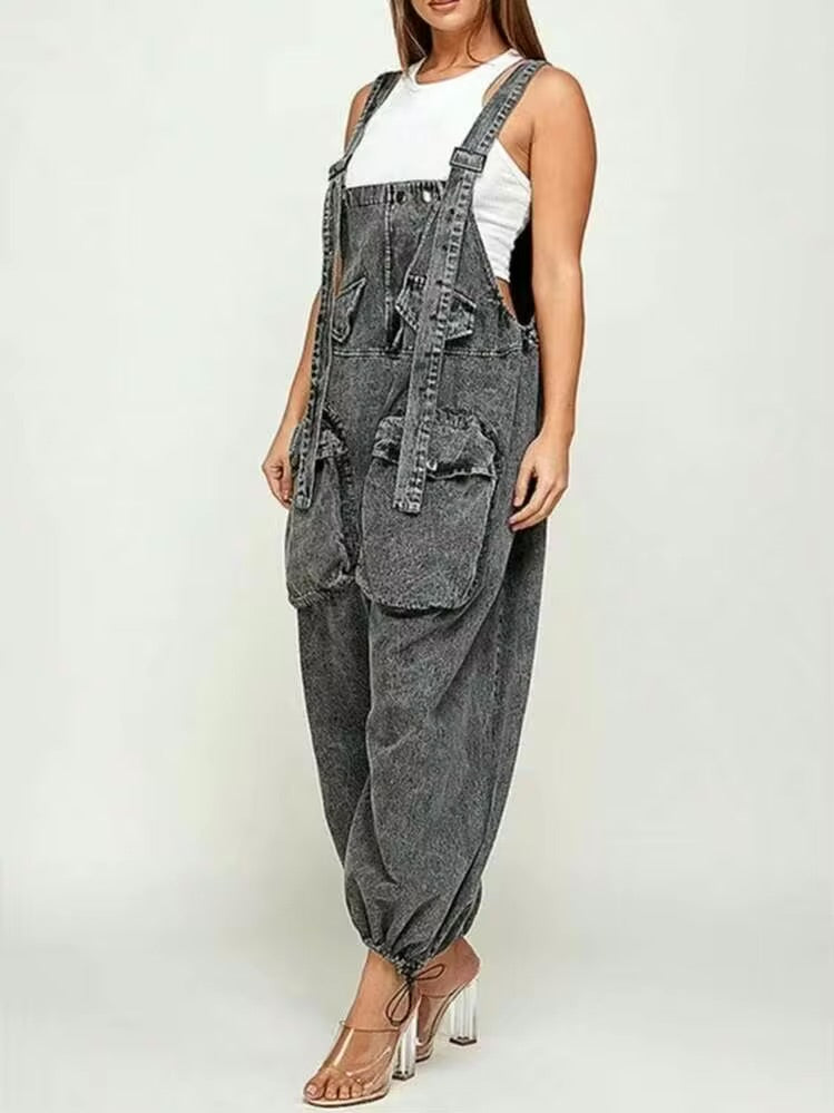 My Prerogative Black Denim Overalls