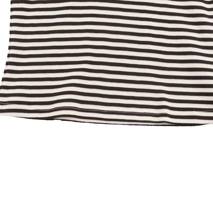 Brown and white striped fabric on a white background