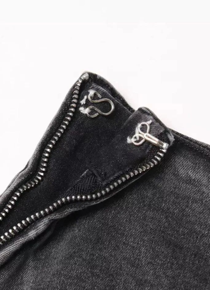 Black Denim Jeans Pants Skort - spo-cs-disabled, spo-default, spo-disabled, spo-notify-me-disabled