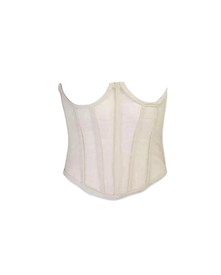 Sweet But Sexy Tan Mesh Corset -