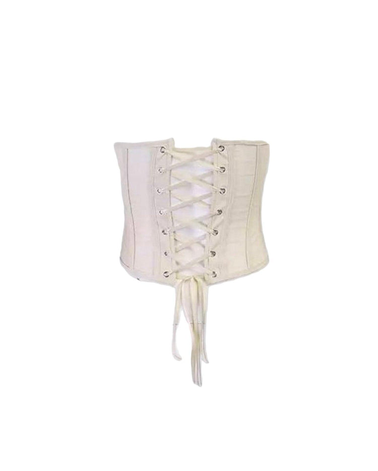 Sweet But Sexy Tan Mesh Corset -