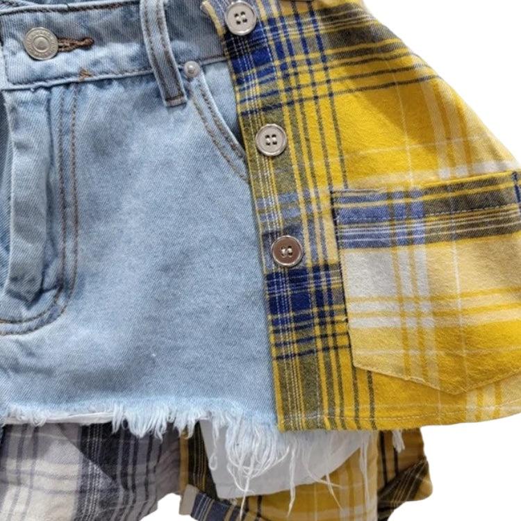 Parker Plaid Shorts - Yellow - 