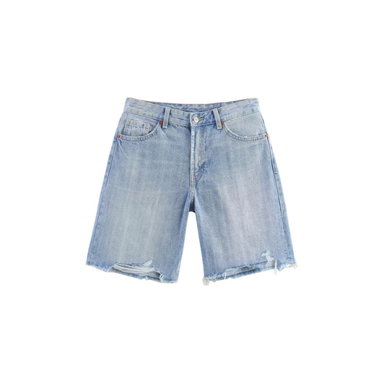 Light blue denim shorts 