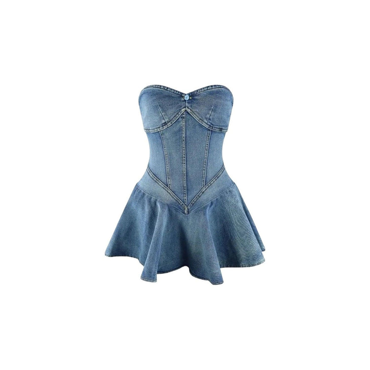 Rosalie Denim Pleated Dress - 