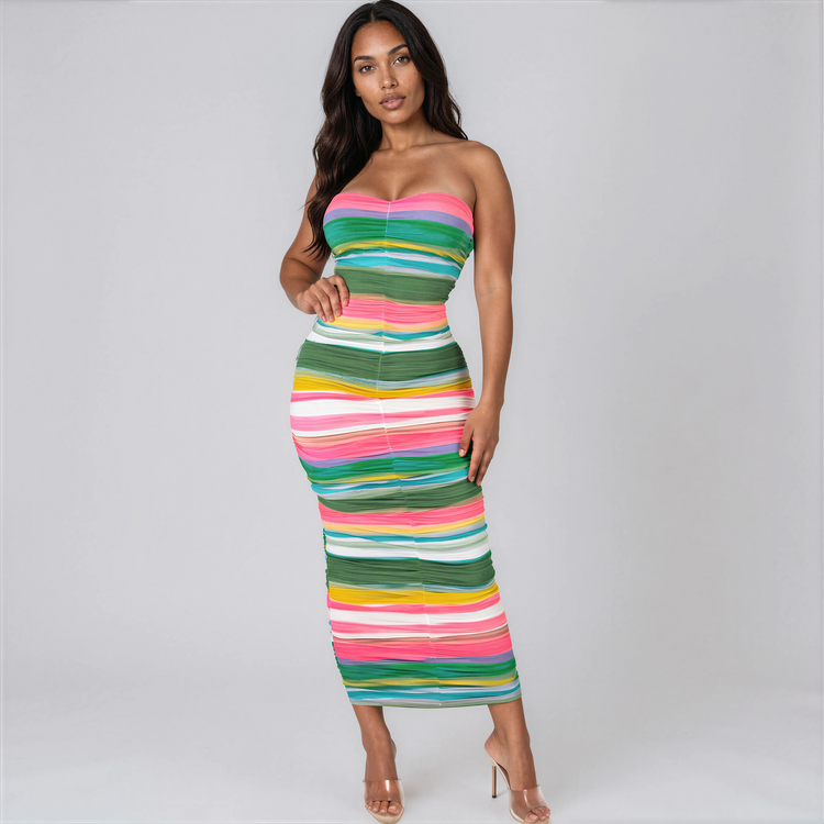 Candy Stripe Maxi Dress