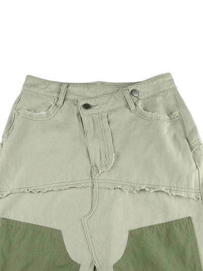 Seeing Green Denim Maxi Skirt