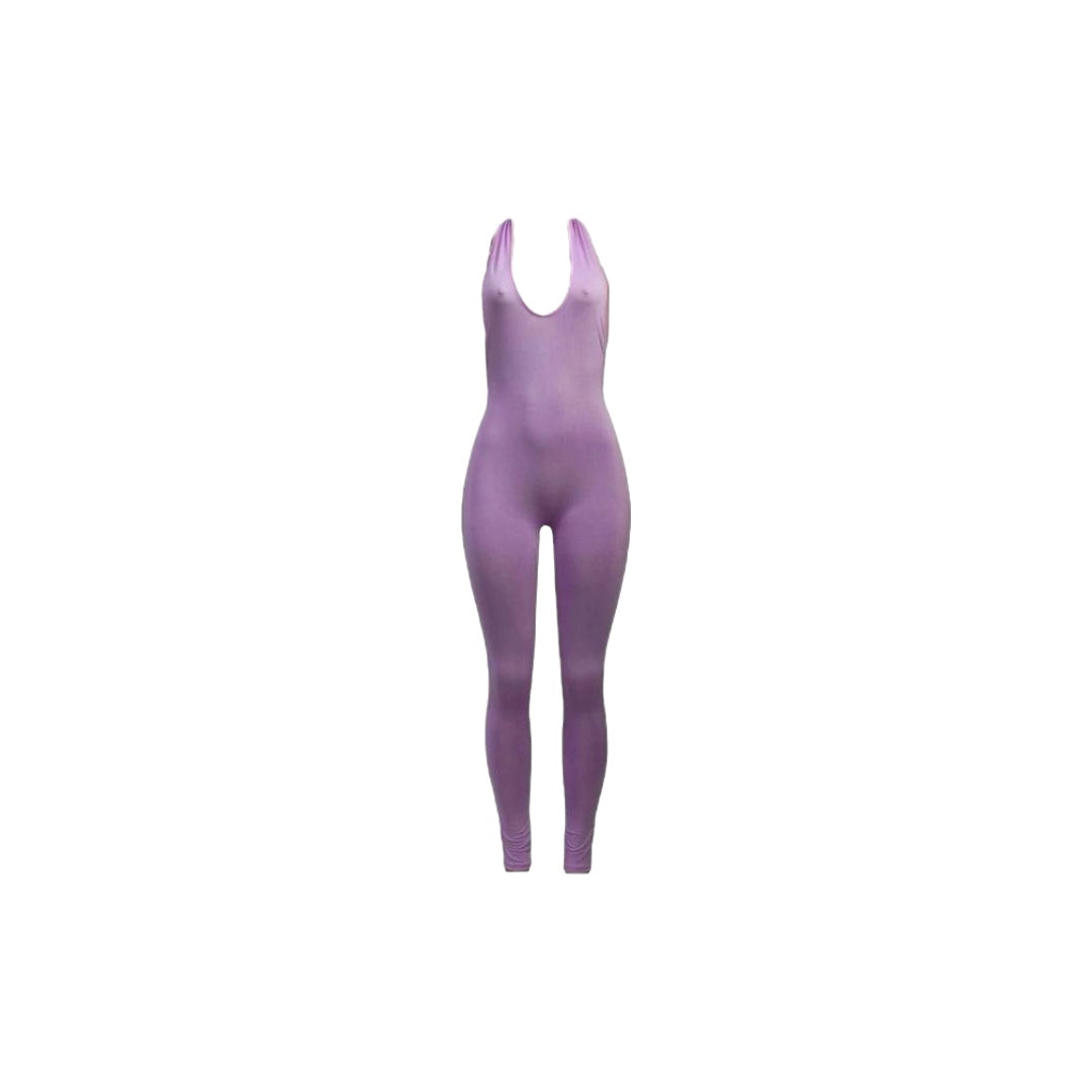 Lexi V-Neck Jumpsuit - Purple