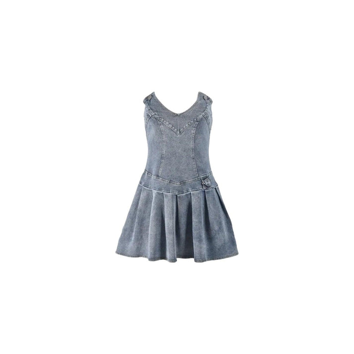 Jean Pleated Mini Dress