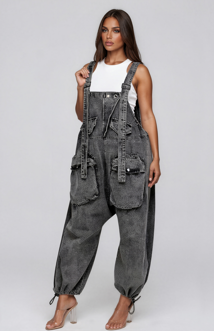 My Prerogative Black Denim Overalls