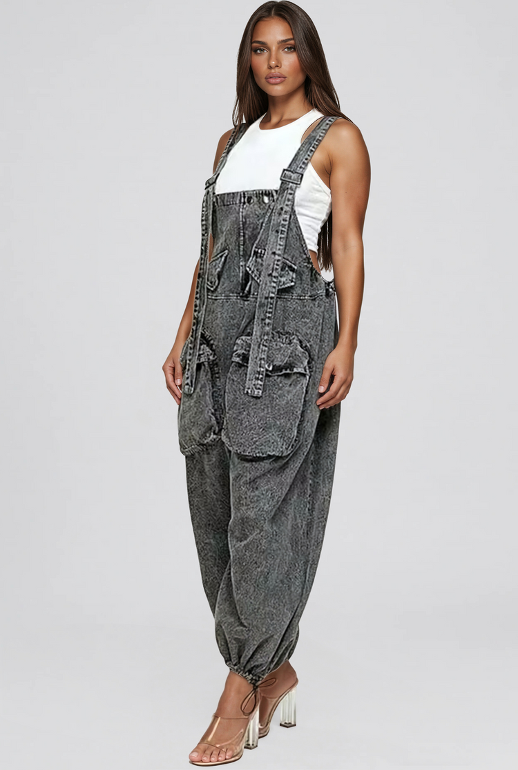 My Prerogative Black Denim Overalls