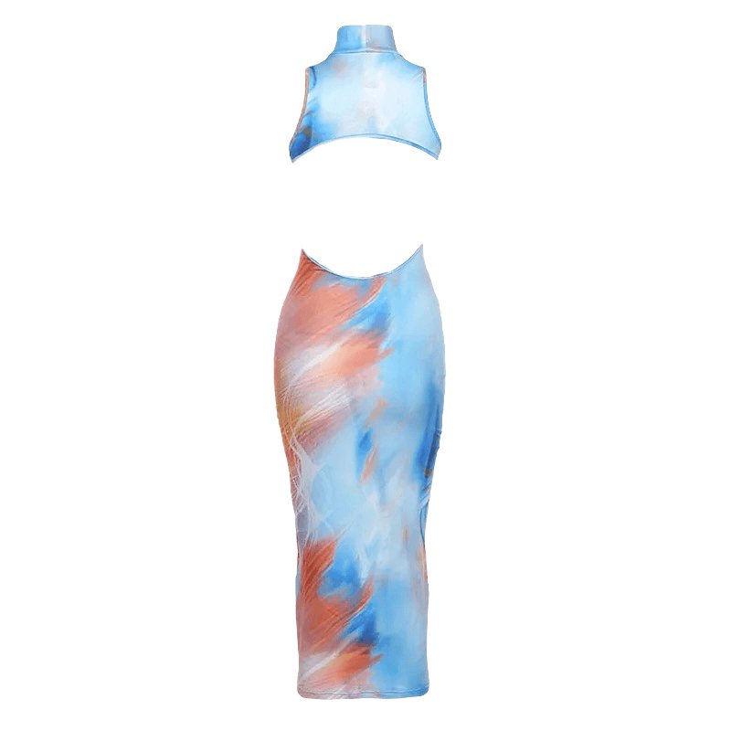 Blue Skies Sleeveless Midi Dress - Dezired Beauty Boutique