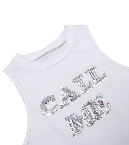 Call Me Cropped Tank Top - Dezired Beauty Boutique