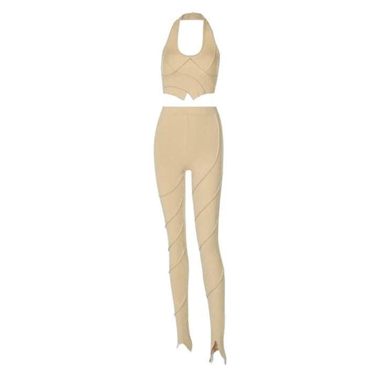 Cassie Tan Pants Set - Matching Sets, spo-cs-disabled, spo-default, spo-disabled, spo-notify-me-disabled