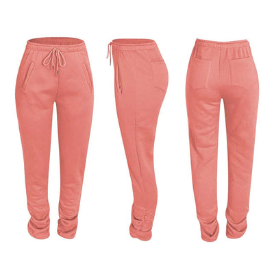 Chase The Bag Stacked Jogger Sweatpants - Dezired Beauty Boutique