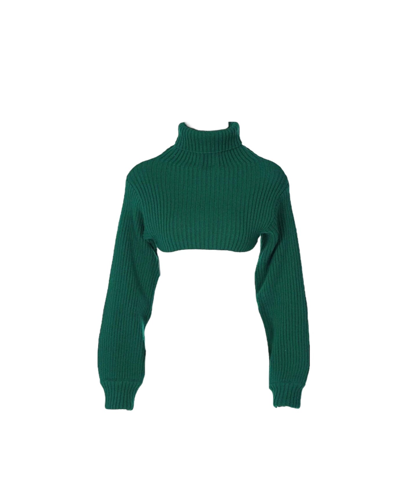 Christmas Green Ribbed Crop Sweater Top - Dezired Beauty Boutique