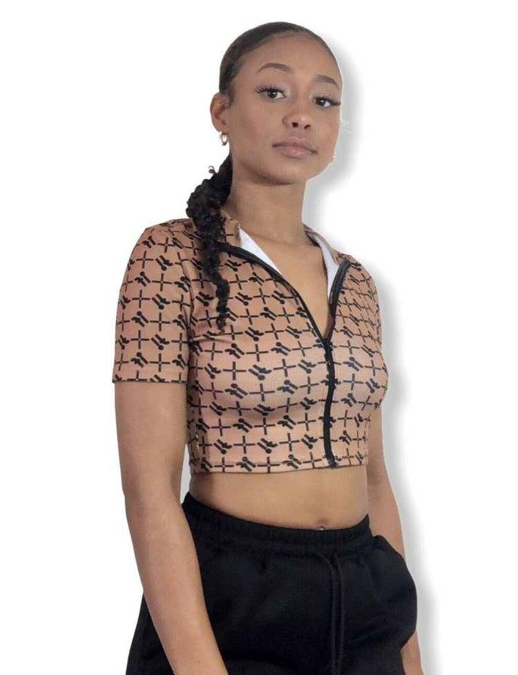 Collar 'If' Crop Top - Tops spo-cs-disabled, spo-default, spo-disabled, spo-notify-me-disabled