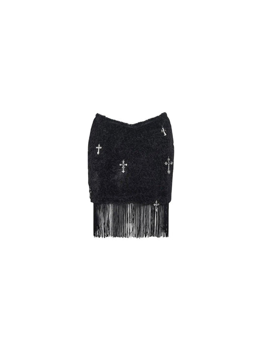 Cross Tassle Mini Skirt - spo-cs-disabled, spo-default, spo-disabled, spo-notify-me-disabled