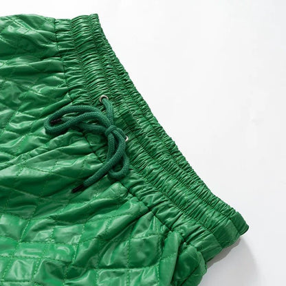 Going Green Quilted Puffer Pants - Dezired Beauty Boutique