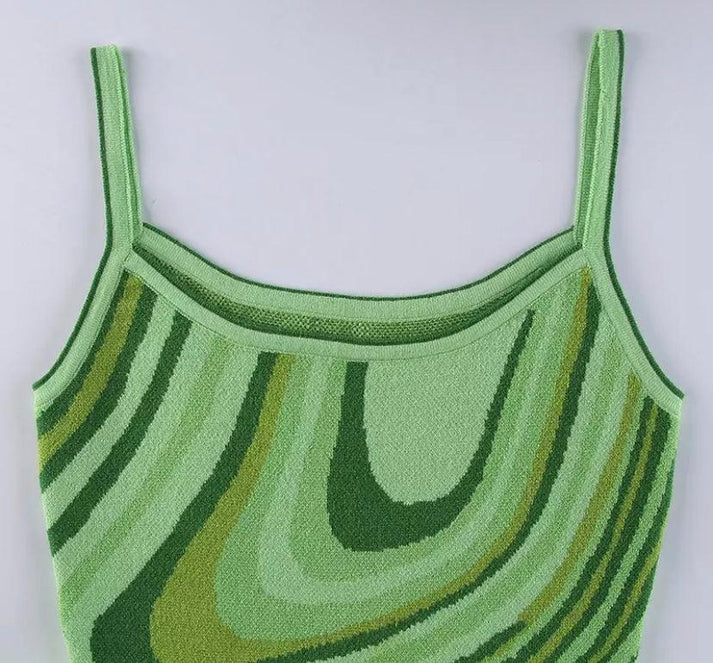Groovy Green Sleeveless Dress - Exclusive Dresses, Exclusive, spo-cs-disabled, spo-default, spo-disabled, spo-notify-me-disabled
