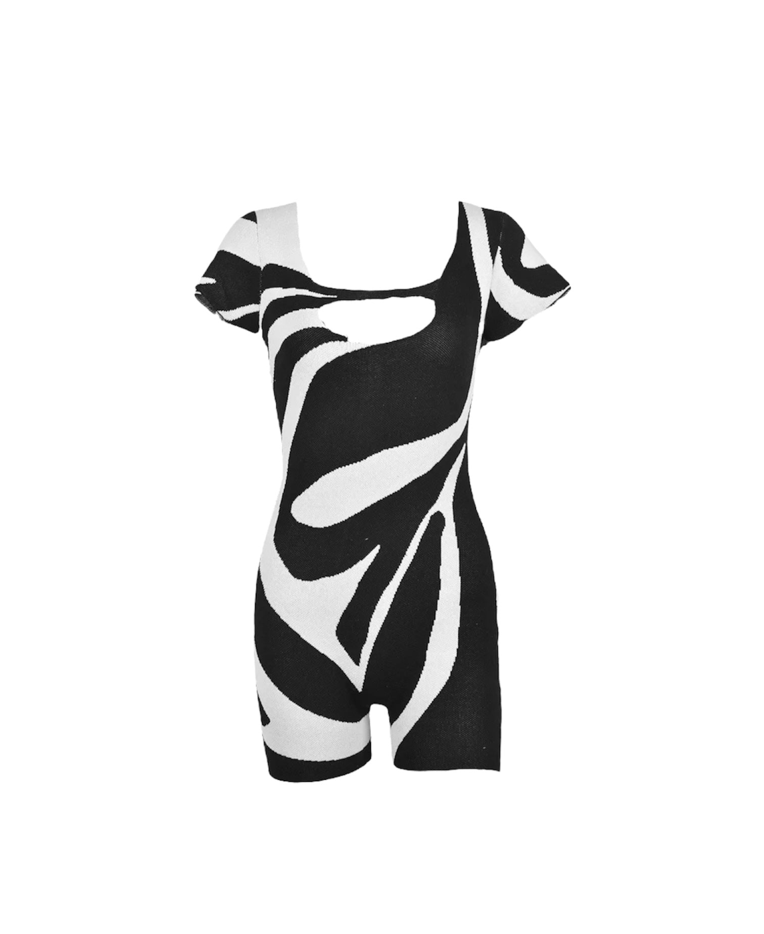 Keep It Black And White Romper - Dezired Beauty Boutique