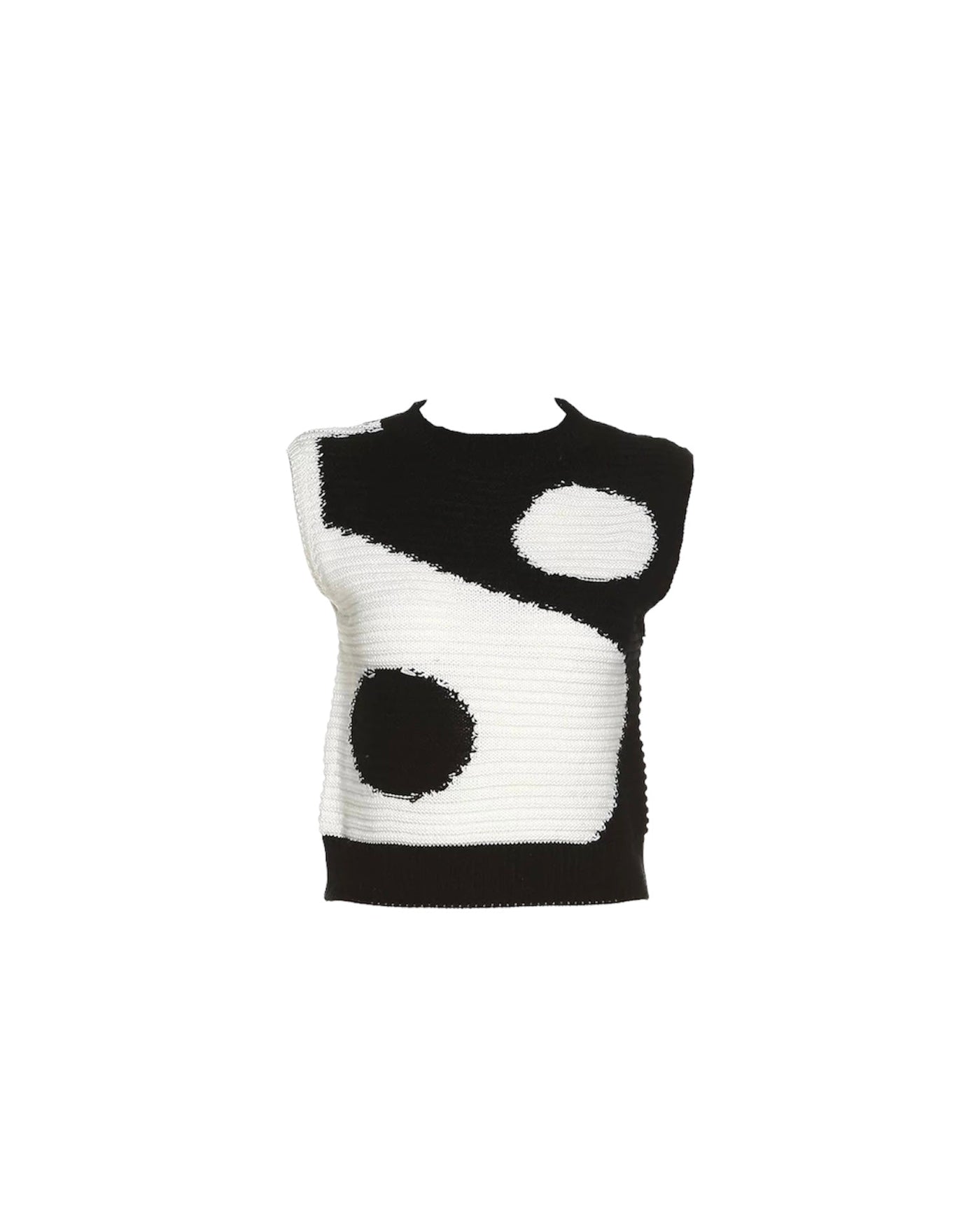 Love My Vibe Ying Yang Knit Sleeveless Crop Top - Dezired Beauty Boutique