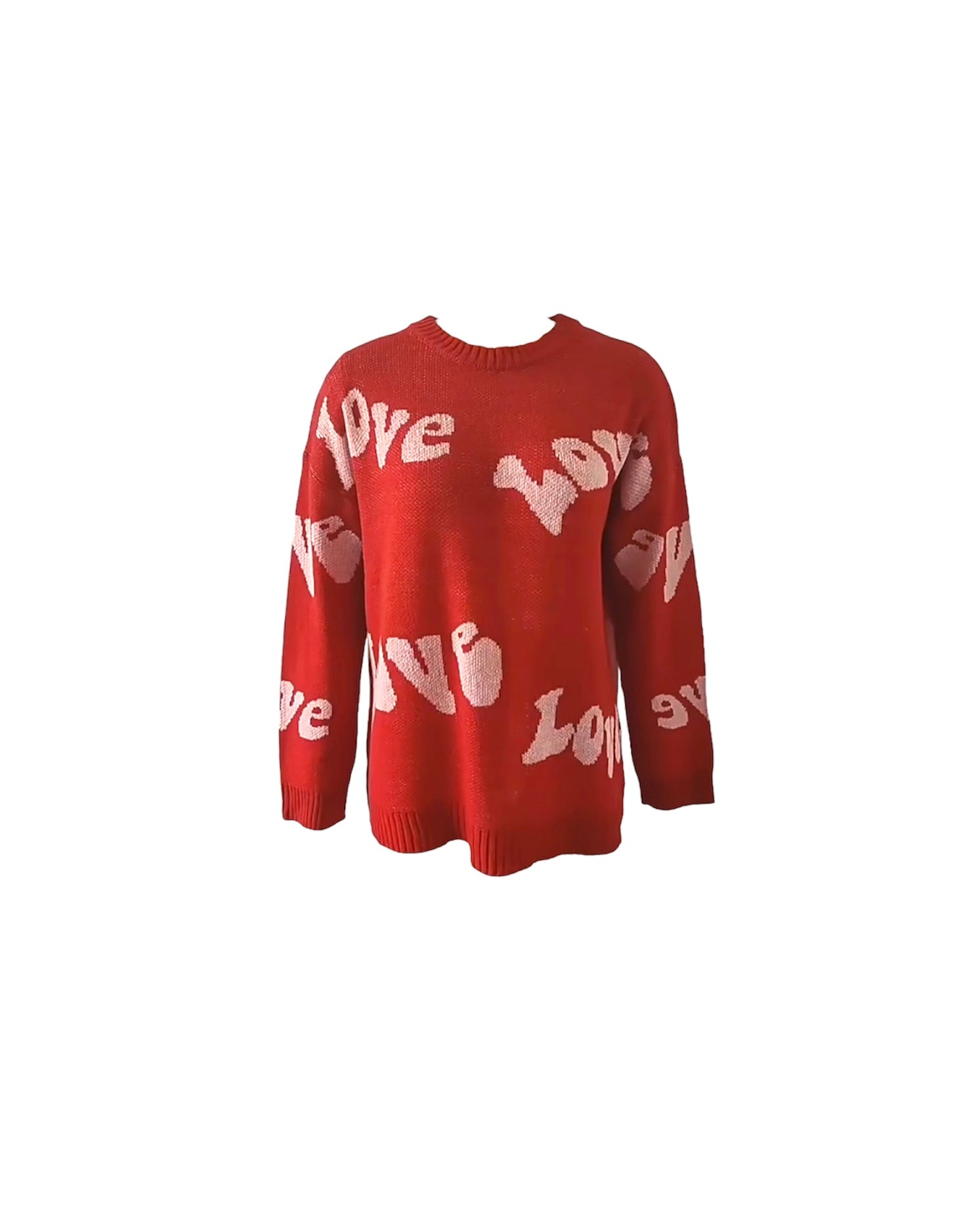 LOVE Oversived Crewneck Sweater - Dezired Beauty Boutique