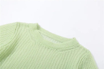 Margarita Sheer Knit Crop Top - Dezired Beauty Boutique