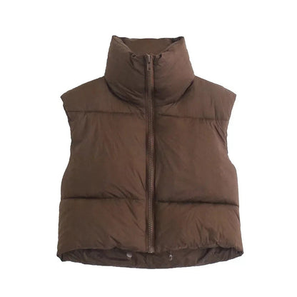 Neutral Puffer Vests - Dezired Beauty Boutique