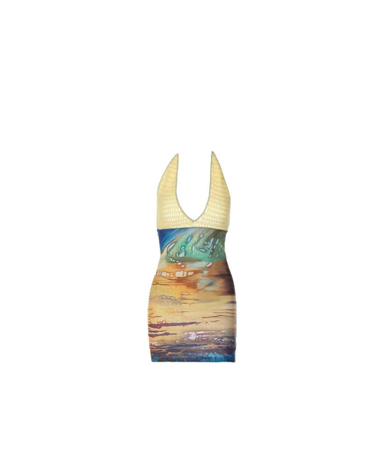 Seashells Halter Mini Dress - spo-cs-disabled, spo-default, spo-disabled, spo-notify-me-disabled