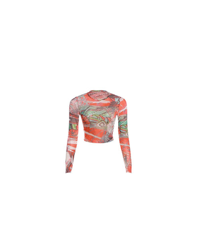 See Right Through You Long Sleeve Top - Dezired Beauty Boutique
