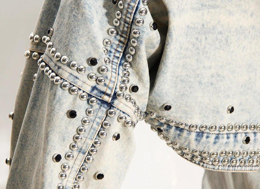 Show Off Studded Crop Denim Jacket - spo-cs-disabled, spo-default, spo-disabled, spo-notify-me-disabled