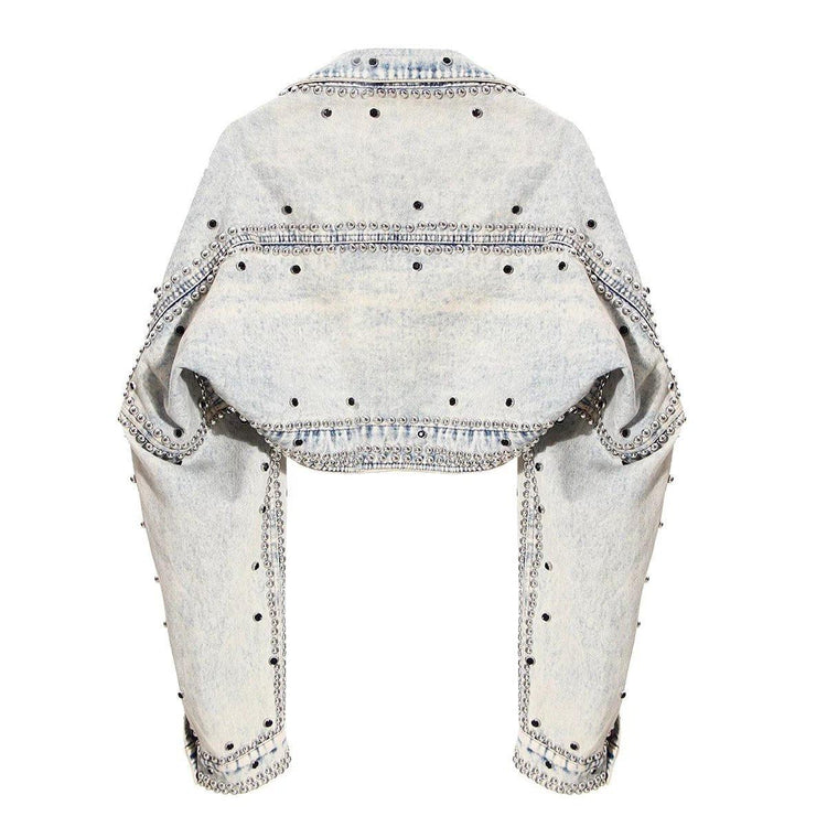 Show Off Studded Crop Denim Jacket - spo-cs-disabled, spo-default, spo-disabled, spo-notify-me-disabled