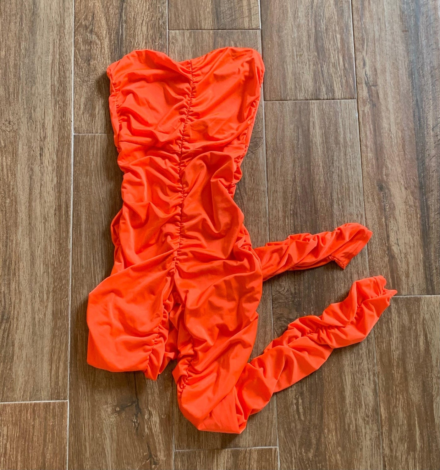 Stacked Tube Jumpsuit - Orange - Dezired Beauty Boutique