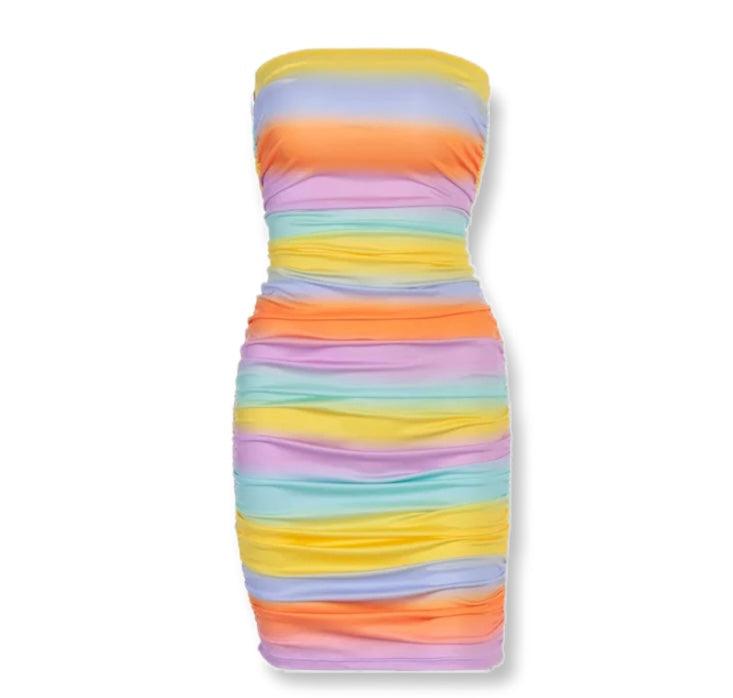 Sunset Striped Dress - Dezired Beauty Boutique