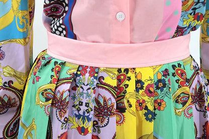 Vintage Button Down Skirt Set - Dezired Beauty Boutique