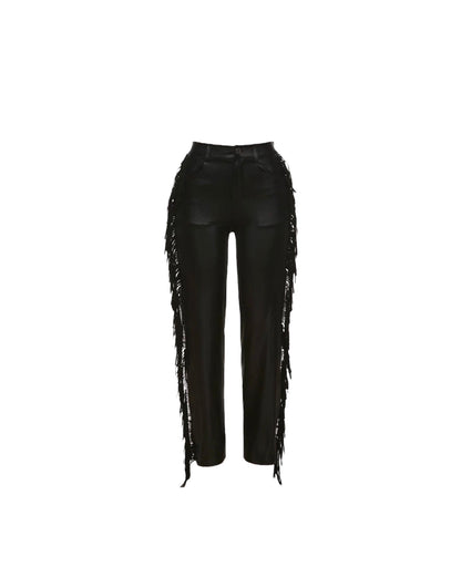 What A Frill PU Leather Pants - Dezired Beauty Boutique