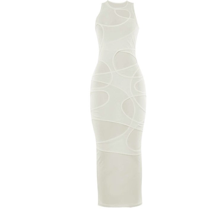 White Sleeveless Maxi Dress - Dezired Beauty Boutique